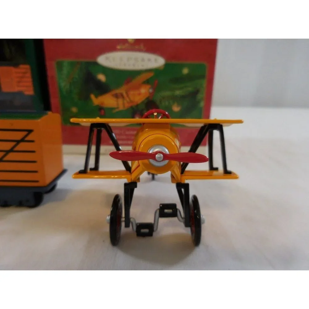 Hallmark Keepsake Ornament 1930 Custom Biplane Kiddie‎ Car Classics 2001 + Stock